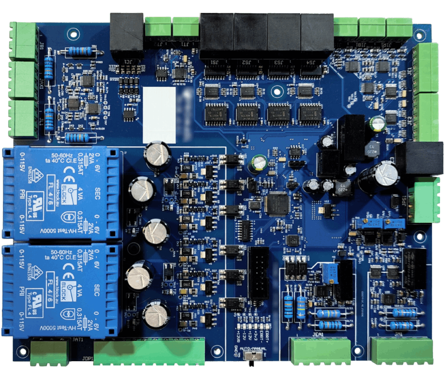 Controlador de carga de baterías industriales con CPU 32 bits